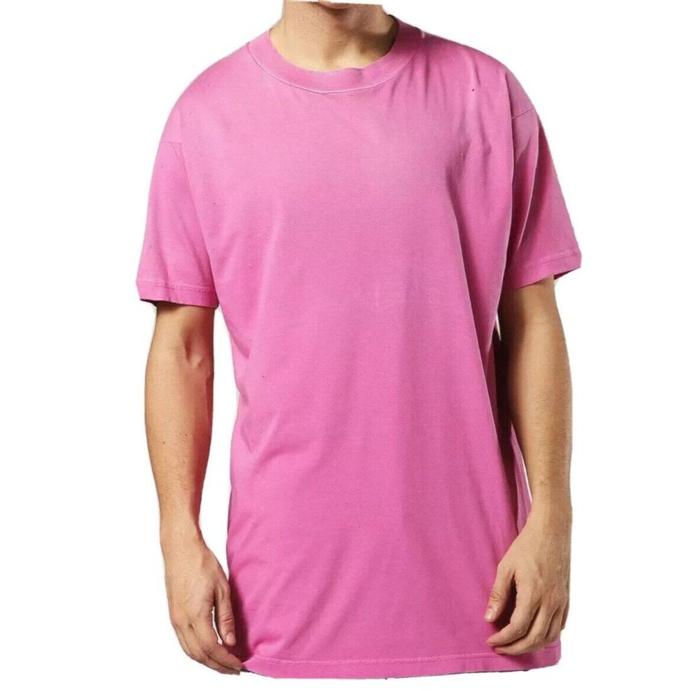$78 Diesel Men’s T Gila Short Sleeve T-Shirt With Holes All over Details Size L